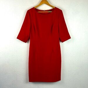 Classic Red Sheath Dress